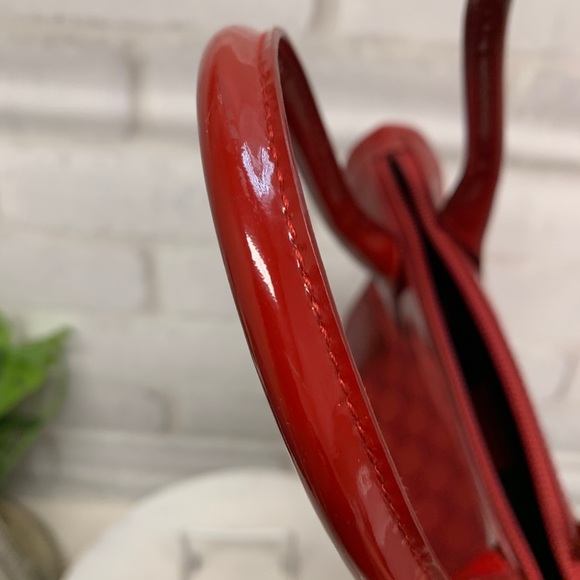 ⭐ Gucci Tote Bag Red Leather and Canvas 412819 - Picture 4 of 11